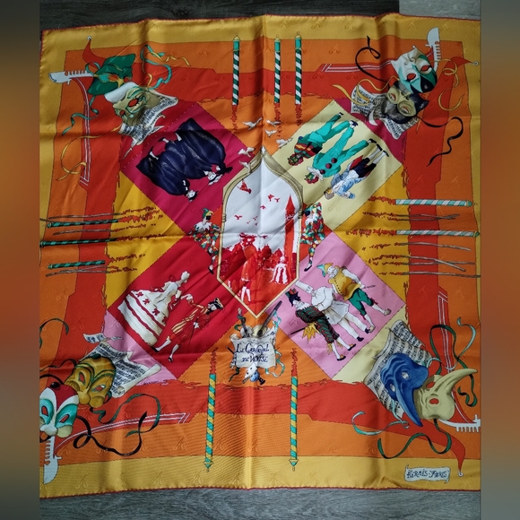 Hermes Le Carnival de Venise Silk Scarf - Picture 2 of 13